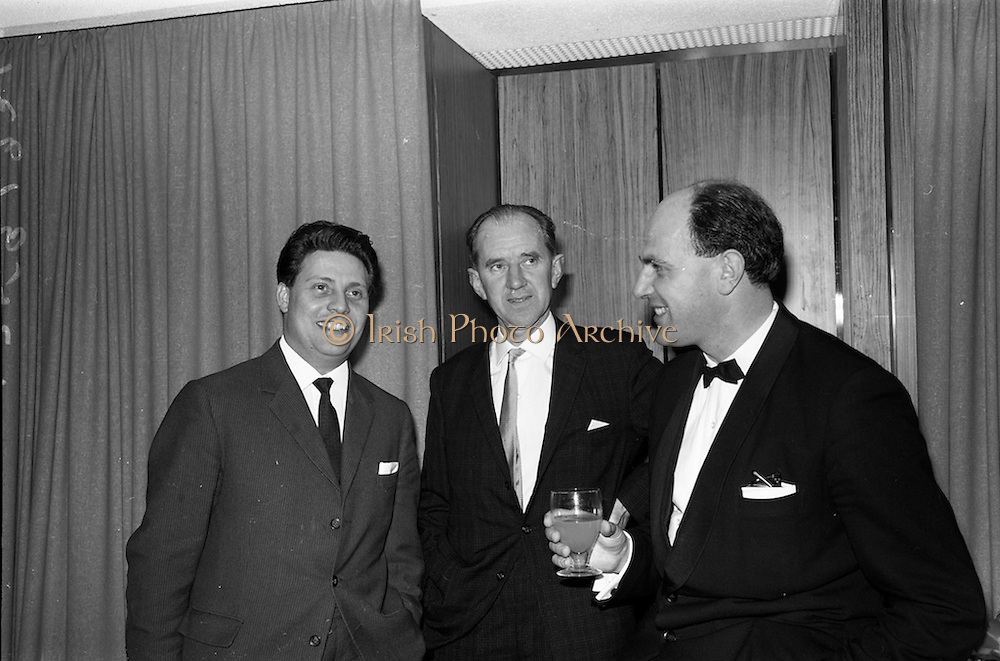 28/04/1964<br />
04/28/1964<br />
28 April 1964<br />
Opening of Jury's Hotel new ballroom. Pictured at the opening were (l-r): Mr. Willie Opperman, General manager, Jury's Hotel Ltd.; Mr. Bobby Kerr, Manager and Mr. Joseph N. Kidney, Director and architect, Jury's Hotel.