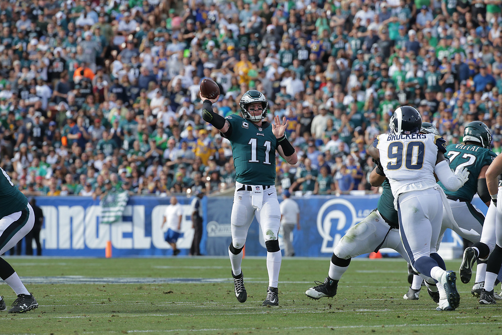 2017 Philadelphia Eagles at Los Angeles Rams at Los Angeles Coliseum on December 10, 2017 in Los Angeles, California. (Photo by Hunter Martin/Philadelphia Eagles)