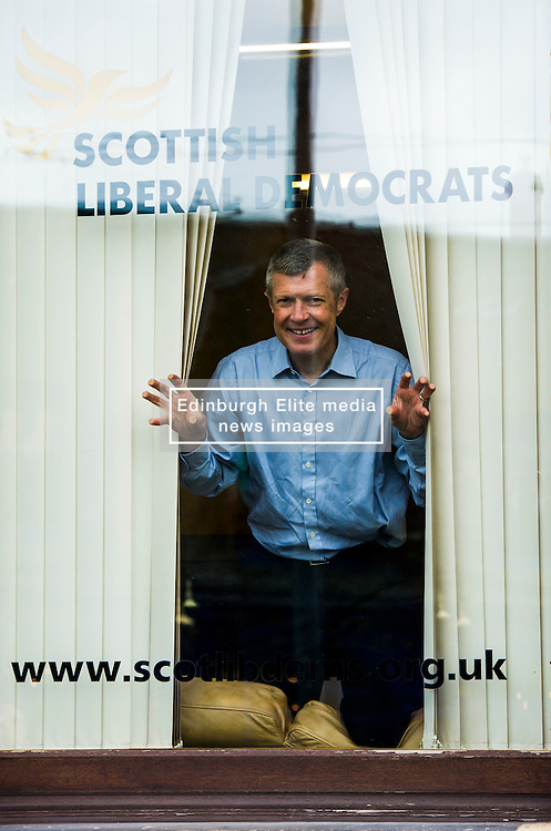 Pictured: Willie Rennie<br />
<br />
Scottish Liberal Democrat leader Willie Rennie made his final pitch for votes today as he unveiled large building blocks that spelt out the party's flagship "Penny for education" policy. Scottish Liberal Democrats HQ, 4, EH12 5DR. Adam Clarke 07450 980 386.the election on Thursday.<br />
<br />
Ger Harley | EEm 2 May 2016