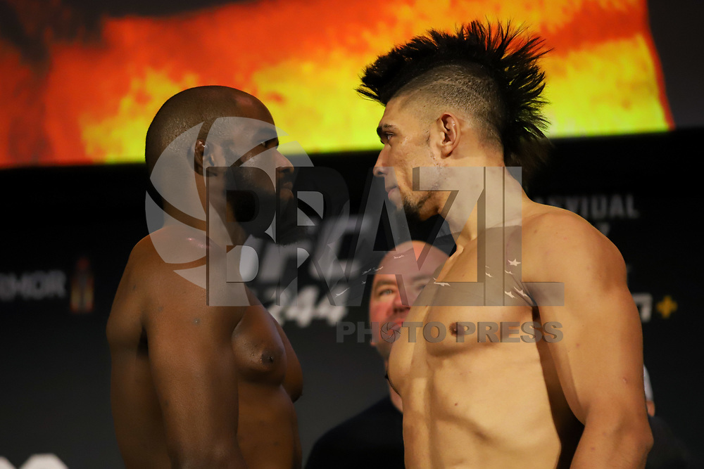 Nova York, EUA, 01.10.2019 - UFC-NOVA YORK - Johnny Walker e Corey Anderson durante pesagem UFC 244no Madsion Square Garden na cidade de Nova York nesta sexta-feira, 01. A luta acontece no sábado 02. (Foto: Vanessa Carvalho/Brazil Photo Press/Folhapress)