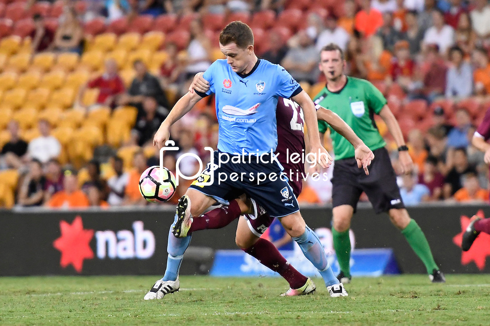 BRISBANE, AUSTRALIA - FEBRUARY 3: Brandon O'Neill of Sydney controls the ball during the round 18 Hyundai A-League match between the Brisbane Roar and Sydney FC at Suncorp Stadium on February 3, 2017 in Brisbane, Australia. (Photo by Patrick Kearney/Brisbane Roar)