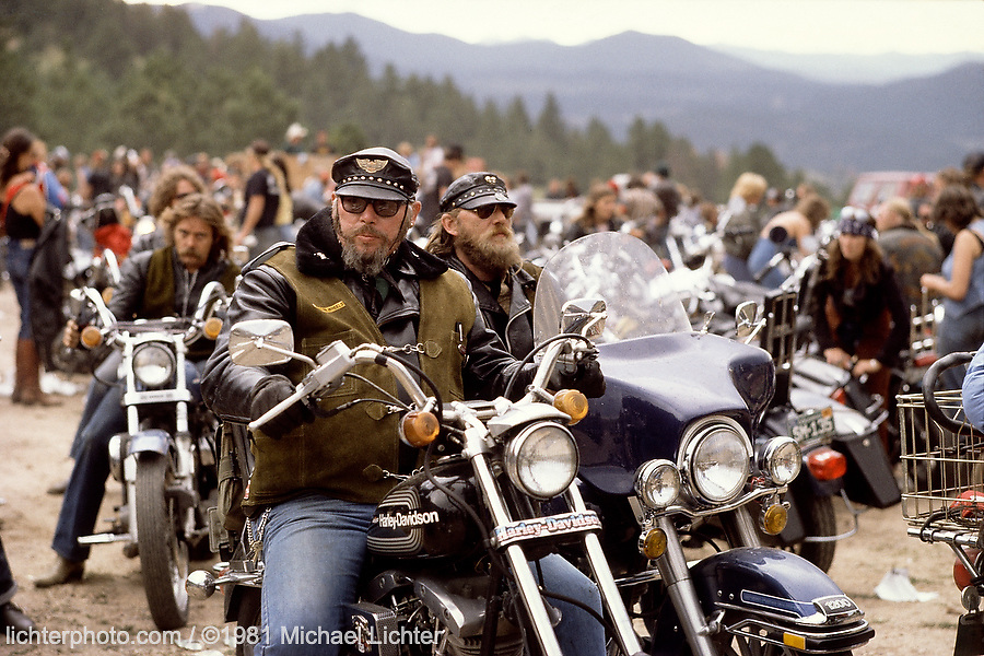 Hell on Wheels,.2-Wheelers Steak Fry near Kittredge, CO. 1981<br />
<br />
Limited Edition Print from an edition of 50. Photo ©1981 Michael Lichter.