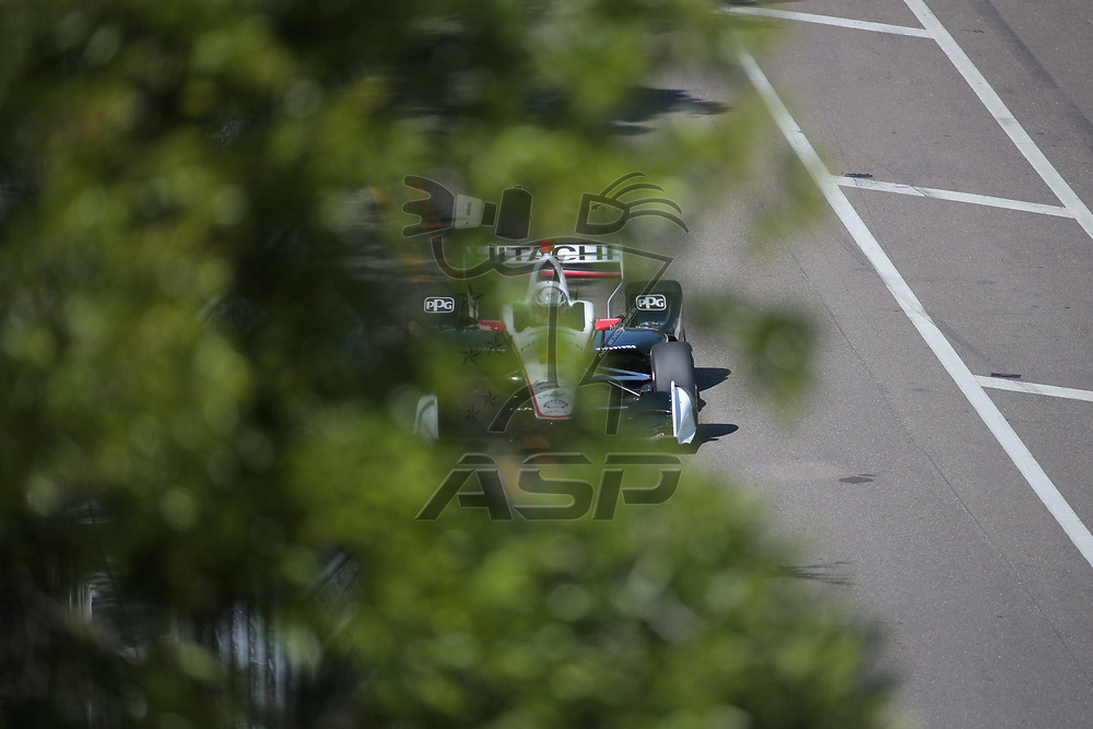 JOSEF NEWGARDEN (2) of the United States goes through the turns during practice for the Firestone Grand Prix of St. Petersburg at Temporary Waterfront Street Course in St. Petersburg, Florida.
