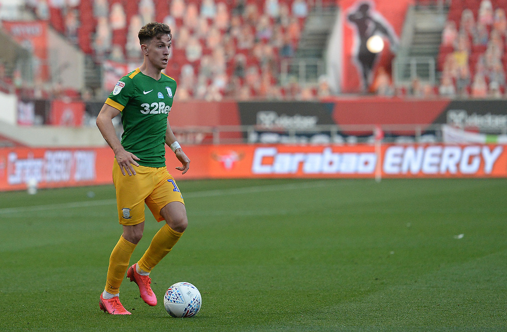 Preston North End's Josh Harrop during the game<br />
<br />
Photographer Ian Cook/CameraSport<br />
<br />
The EFL Sky Bet Championship - Bristol City v Preston North End - Wednesday July 22nd 2020 - Ashton Gate Stadium - Bristol <br />
<br />
World Copyright © 2020 CameraSport. All rights reserved. 43 Linden Ave. Countesthorpe. Leicester. England. LE8 5PG - Tel: +44 (0) 116 277 4147 - admin@camerasport.com - www.camerasport.com