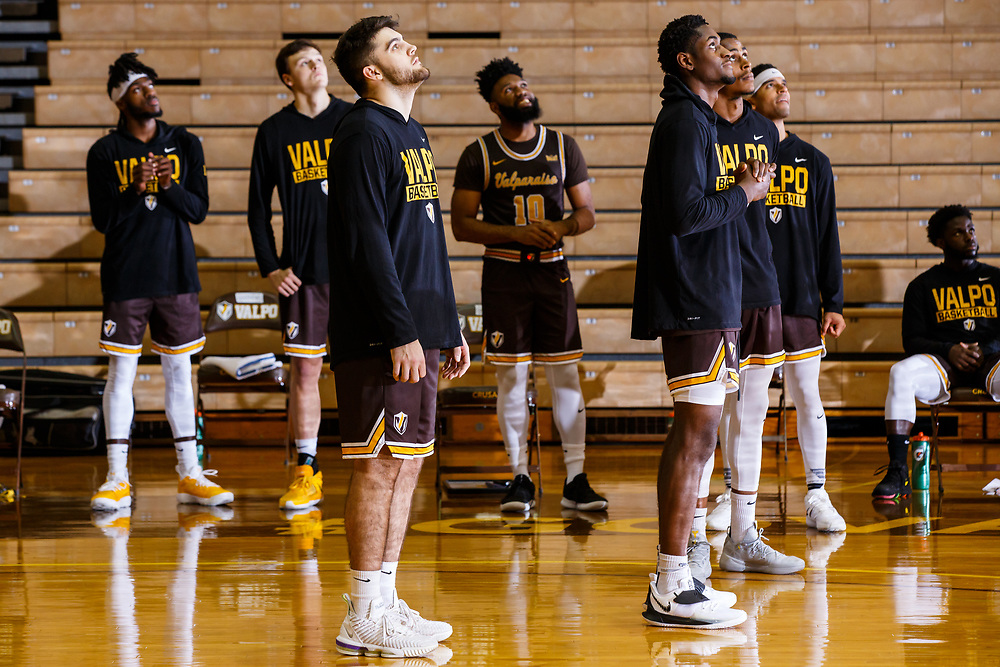 Valparaiso University men's basketball against Judson at the Athletics and Recreation Center in Valparaiso, Ind., Sunday, December 6, 2020. Photo by Guy Rhodes