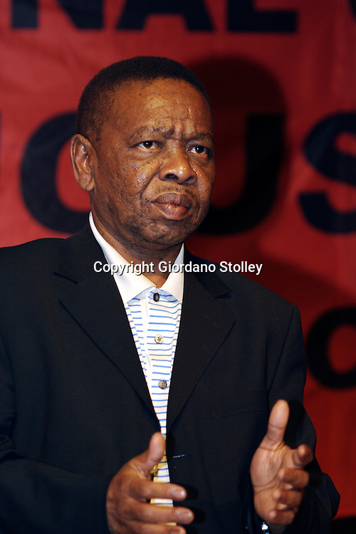 DURBAN - 10 August 2007 - South African Communist Party secretary general Blade Nzimande moments before speaking to delegates on the second day of the 10 congress of the South African Clothing and Textile Workers Union, held in the International Convention Centre in Durban..Picture: Giordano Stolley/Allied Picture Press