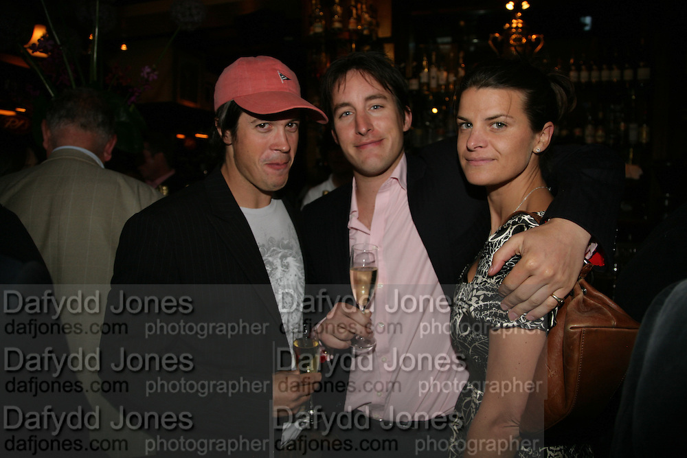 Rob Birkin, Jules Stevens and Amelia Bevan, PJ's Annual Polo Party . Annual Pre-Polo party that celebrates the start of the 2007 Polo season. PJ's Bar & Grill, 52 Fulham Road, London, SW3. 14 May 2007. <br />
-DO NOT ARCHIVE-© Copyright Photograph by Dafydd Jones. 248 Clapham Rd. London SW9 0PZ. Tel 0207 820 0771. www.dafjones.com.